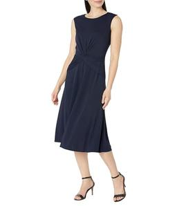 Lauren Ralph Lauren Twist Front Jersey Dress Lighthouse Navy 12