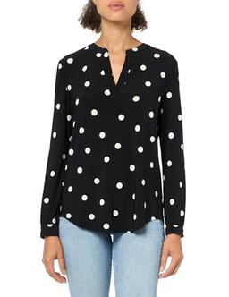 Anne Klein Women's Long Sleeve Polka Dot Top