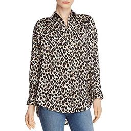 French Connection Women's Animal Printed Tops, Leopard Multi, S