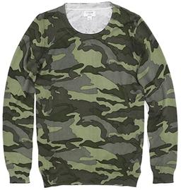 J.Crew Mercantile Women's Light-Weight Long Sleeve Cotton Teddie Sweater (M, Jenna Camo)