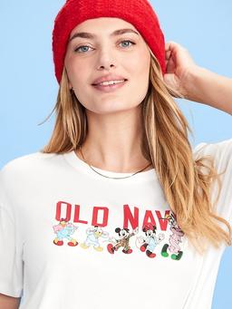 Holiday-Graphic Crew-Neck T-Shirt for Women