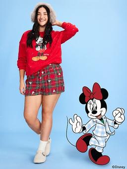 Flannel Boxer Pajama Shorts for Women