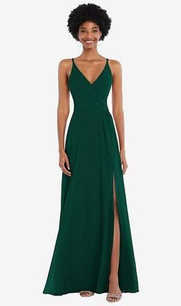 Faux Wrap Criss Cross Back Maxi Dress with Adjustable Straps