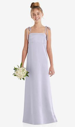 Tie Shoulder Empire Waist Junior Bridesmaid Dress