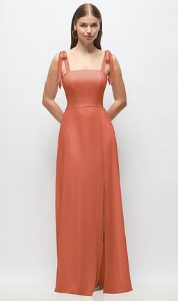 Tie-Shoulder Chiffon Maxi Dress with Front Slit