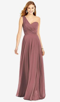 One-Shoulder Draped Chiffon Maxi Dress - Dani