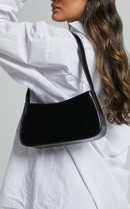 Lewisham Bag - PU Shoulder Bag in Black