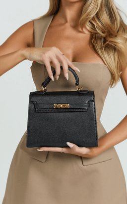 Hera Bag - Top Handle Crossbody Bag in Black