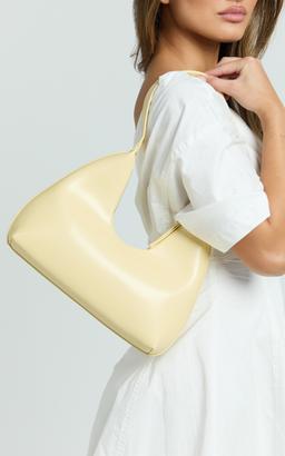 Calabasas Bag - PU Shoulder Bag in Butter Yellow