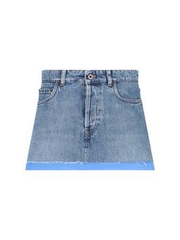 miu miu Denim Mini Skirt