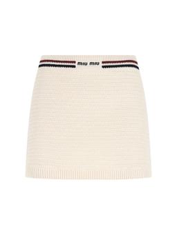 miu miu Knitted Mini Skirt
