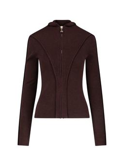 Victoria Beckham Logo Zip Sweatshirt