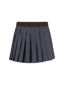 miu miu Pleated Mini Skirt