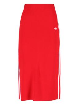 Adidas 'Knit 3-Stripes' Midi Skirt