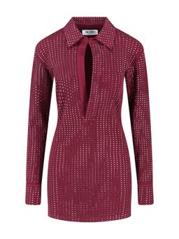 The Attico Rhinestone Mini Dress