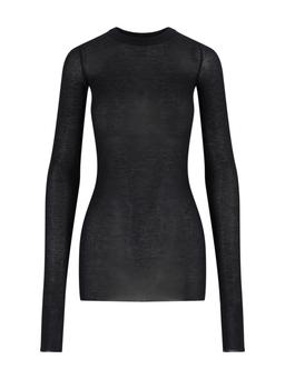 Rick Owens Viscose And Silk T-Shirt