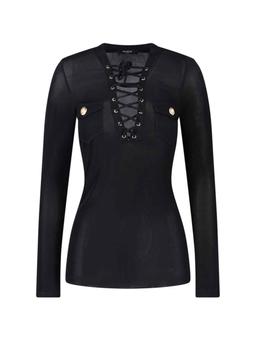Balmain Lace-Up Top