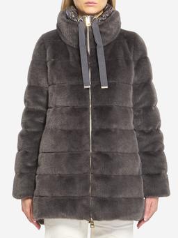 Faux fur down jacket