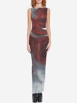 Blurry Roses maxi dress