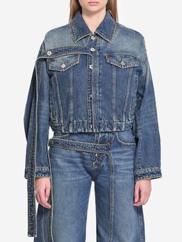 Strap jacket in denim