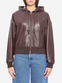 Flamenco sweatshirt in lamb nappa leather