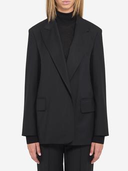 Blazer in wool canvas