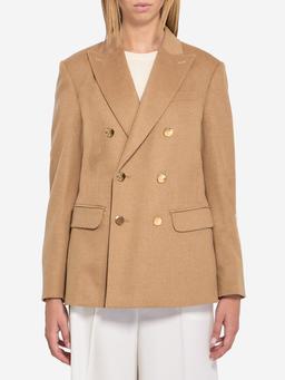 Doublebreasted blazer in camel