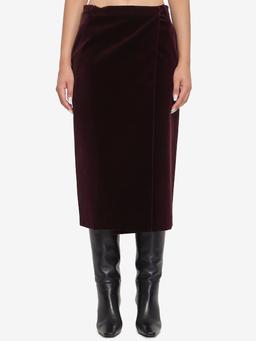 Wrap skirt in velvet
