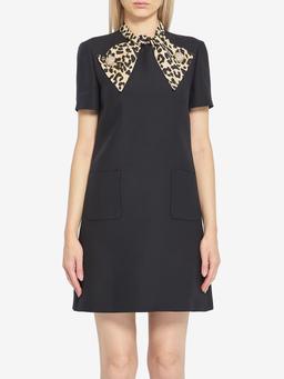 Bow dress in couture crepe