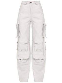 Leather cargo pants