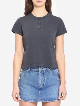 Tshirt with logo and rhinestones