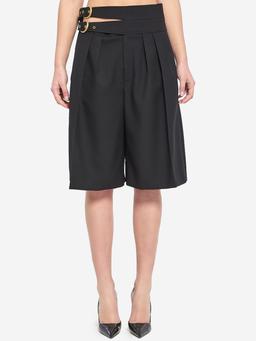 Bermuda shorts with double belt