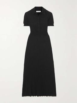 Amor ribbed silk and cashmere-blend maxi dress