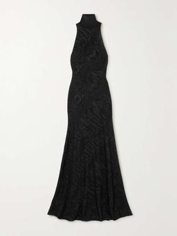 Archetypes jacquard-knit gown