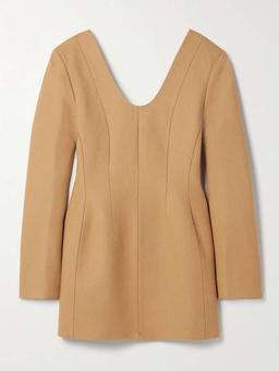 Wool-twill mini dress