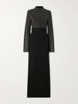 The Lolo crystal-embellished crepe gown