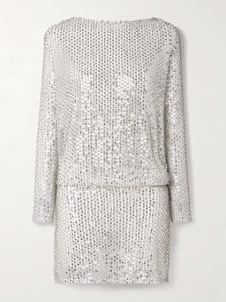 Danae draped embellished tulle mini dress