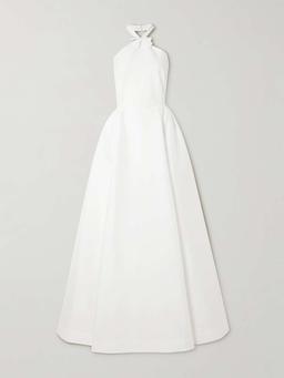 Jones taffeta halterneck gown