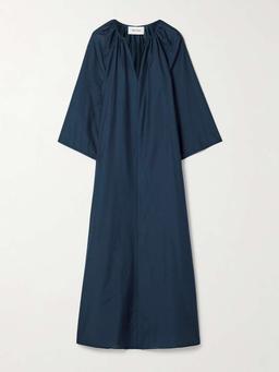 Organic cotton and silk-blend maxi dress