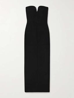 Yao strapless grain de poudre gown