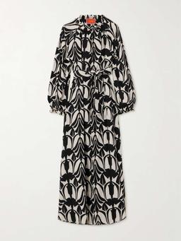 Cerere printed silk crepe de chine maxi dress