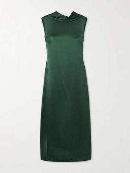 Sethie open-back silk-satin midi dress