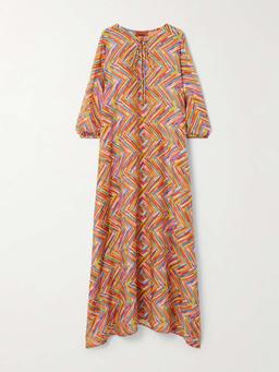 Mare printed cotton and silk-blend kaftan