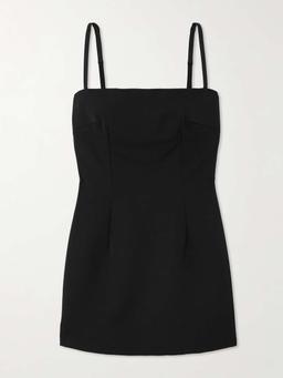 Wool-twill mini dress