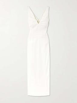 Desord pleated cotton-poplin midi dress