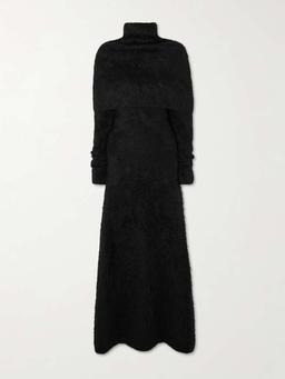 Alpaca-blend turtleneck maxi dress