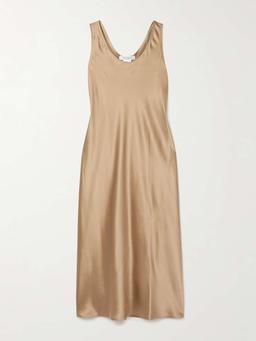 Banjo silk-satin midi dress