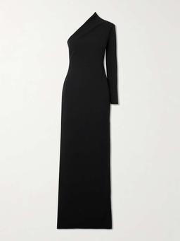 Joana one-sleeve crepe gown
