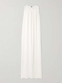 Atena draped cady maxi dress