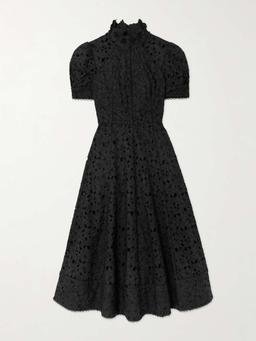 Kitsu broderie anglaise cotton midi dress